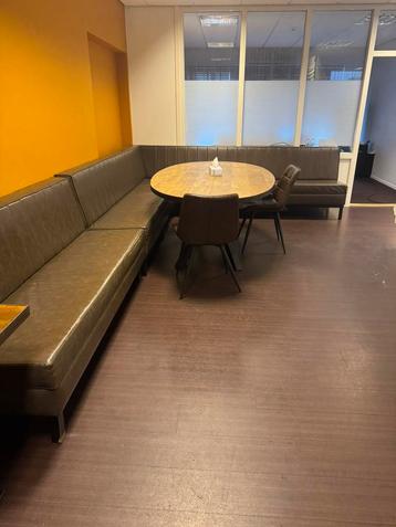 Horeca hoekbank echt leder beschikbaar voor biedingen