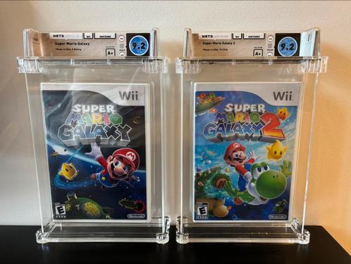 Super Mario Galaxy 1 & 2 sealed 9,2 A+ WATA graded 2007/2010, Spelcomputers en Games, Games | Nintendo Wii, Nieuw, 1 speler, Vanaf 3 jaar
