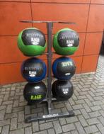Gekleurde Wall Ball 2x 9kg ,2x6kg ,2x4kg + Opbergrek, Ophalen, Gebruikt, Fitnessbal