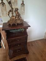 Antieke Bronzen Lampen met Kristallen Pegels, Antiek en Kunst, Ophalen