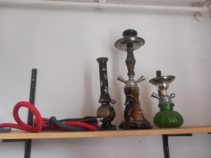 Bong + 2 Waterpijpen (Shisha) met Slangen – €25 voor alles”, Verzamelen, Overige Verzamelen, Gebruikt, Ophalen of Verzenden