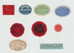 9 oude sluitzegels Apotheken  3, Verzamelen, Verzenden, Gebruikt