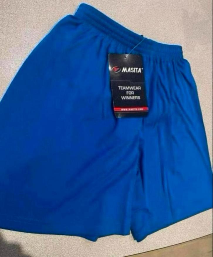 Masita blauw voetbalbroekje maat S, Sport en Fitness, Voetbal, Nieuw, Broek, Maat S, Ophalen of Verzenden