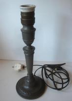 Stijlvolle bewerkte tinnen antieke lampenvoet, hoogte 28 cm,, Antiek en Kunst, Antiek | Lampen, Ophalen of Verzenden