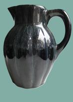 Vaas Zwart met groen~art-deco Kruikje~Vaasje, Huis en Inrichting, Woonaccessoires | Vazen, Zwart, Aardewerk of Porselein, Ophalen of Verzenden