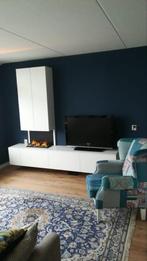 tv meubel inclusief elektrische haard, Landelijk modern, Nieuw, 200 cm of meer, Eikenhout