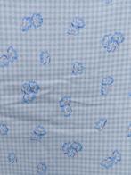 Dekbedovertrek in flanel een kant bloemen andere ruit (AL141, Huis en Inrichting, Gebruikt, Blauw, Dekbedovertrek, Tweepersoons