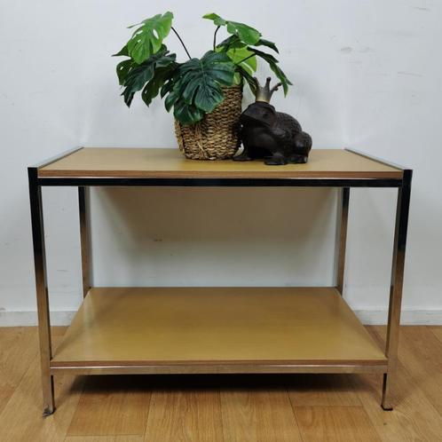 Vintage Tv meubel salontafel, tafeltje, bijzettafel, Huis en Inrichting, Tafels | Bijzettafels, Gebruikt, Hout, Ophalen of Verzenden