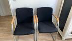 Twee luxe stoelen met buisframe, prijs voor 2 stoelen, Huis en Inrichting, Stoelen, Twee, Gebruikt, Zwart, Ophalen