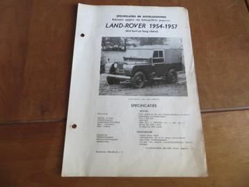 Vraagbaak Land Rover benzine 1954-57 specificatie afstelling beschikbaar voor biedingen