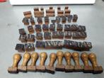 55 ANTIEKE HOUTEN STEMPELS I.Z.G.STAAT vaste prijs 12,50 E, Ophalen of Verzenden