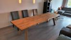 Stamtafel, eettafel, kantoortafel massief iepenhout, Huis en Inrichting, Tafels | Eettafels, Ophalen, 50 tot 100 cm, Zo goed als nieuw