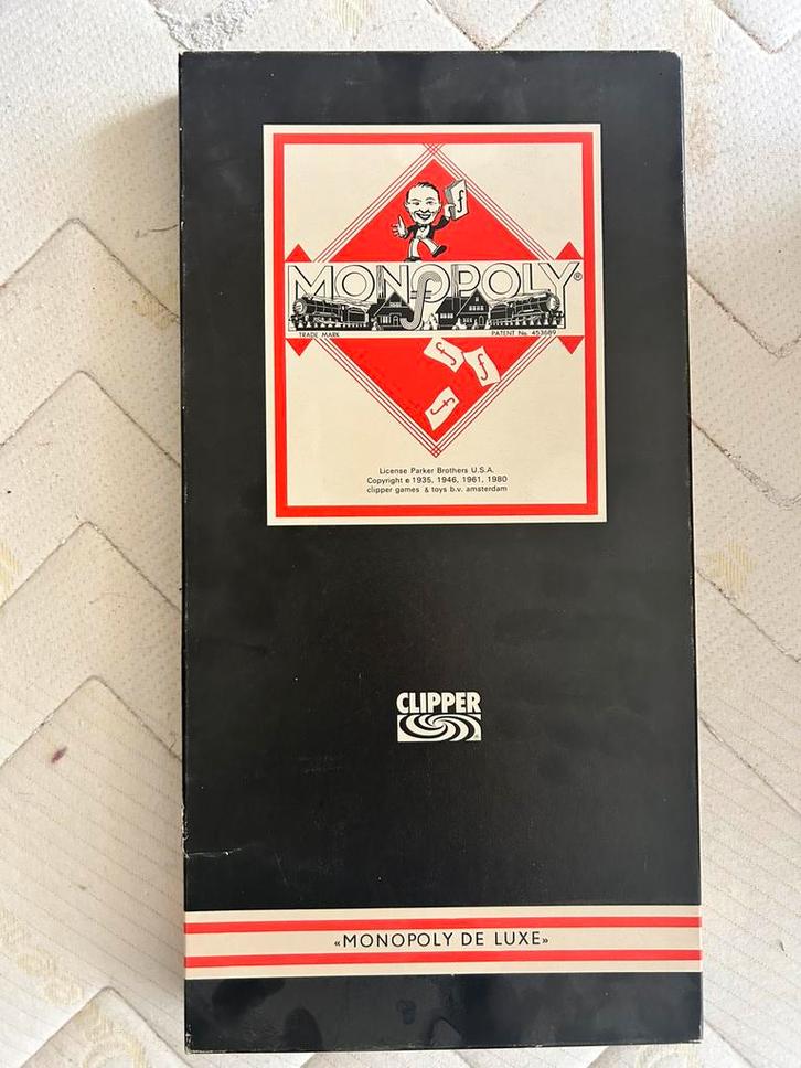 Monopoly De Luxe – 1980 (gelimiteerde uitgave certificaat), Hobby en Vrije tijd, Gezelschapsspellen | Bordspellen, Gebruikt, Ophalen of Verzenden