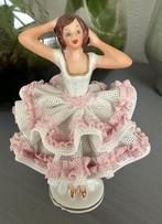 Porseleinen danseresje - dresden ca 1965, Ophalen of Verzenden, Zo goed als nieuw, Porselein, Beeldje(s)