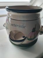 Nieuwe Kruidenpot met 4 vakjes met een vastzittende schotel, Porselein of Keramiek, Schaal, Rond, Nieuw