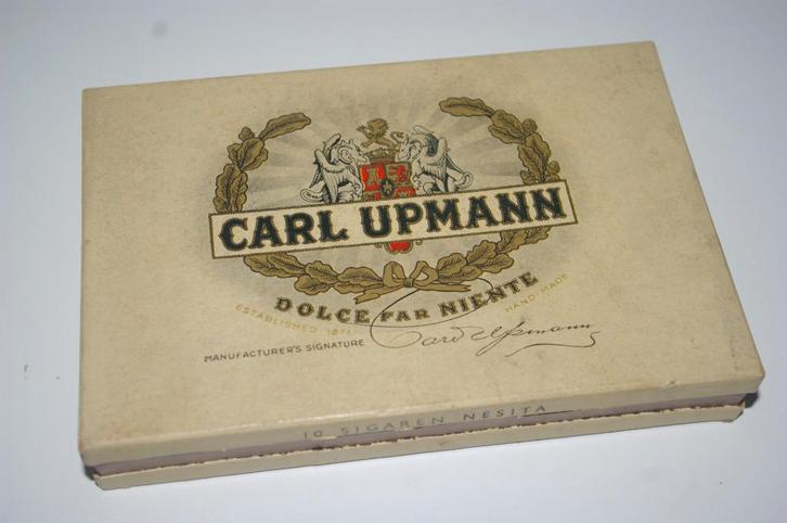 Oud " Ritmeester " sigarenkistje / Carl Upmann sigarendoosje, Verzamelen, Rookartikelen, Aanstekers en Luciferdoosjes, Gebruikt