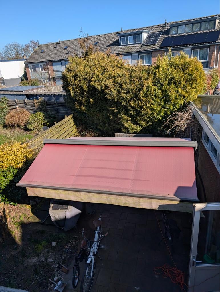 Grote Elektrische Luifel met Afstandsbediening - 4 Meter, Ophalen, Gebruikt, Elektrisch, 250 cm tot 450 cm