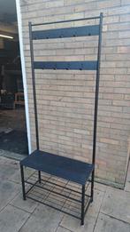 Stijlvolle staande kapstok met bankje, Huis en Inrichting, Ophalen, Zo goed als nieuw, Metaal, Staande kapstok