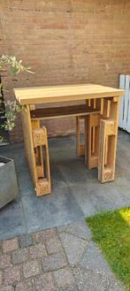 Statafel, Werktafel van hout, Ophalen, Gebruikt, Vierkant, Hout