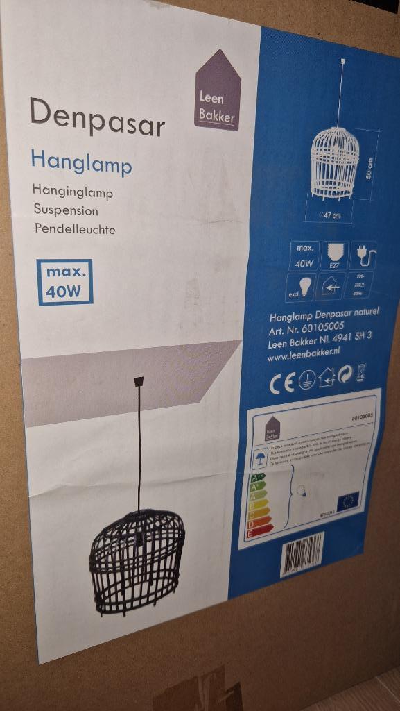 Rotan hanglamp Denpasar Leen Bakker 2 stuks, Huis en Inrichting, Lampen | Hanglampen, Nieuw, Minder dan 50 cm, Ophalen