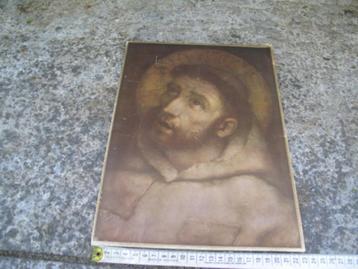 oude schoolplaat ( enkele kleine krasjes.) st Franciscus beschikbaar voor biedingen