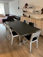 Gispen Tenen Tafel, Huis en Inrichting, Tafels | Eettafels, Ophalen, Metaal, Gebruikt, 50 tot 100 cm