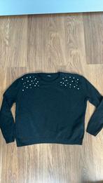 Zwarte trui met parels - Maat 146/152, Kinderen en Baby's, Kinderkleding | Maat 146, Ophalen of Verzenden, Gebruikt, Meisje, Trui of Vest