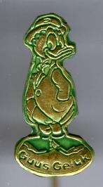 Guus Geluk groen op koper Walt Disney speldjes( R_106a ), Verzamelen, Verzenden, Nieuw, Figuurtje, Speldje of Pin