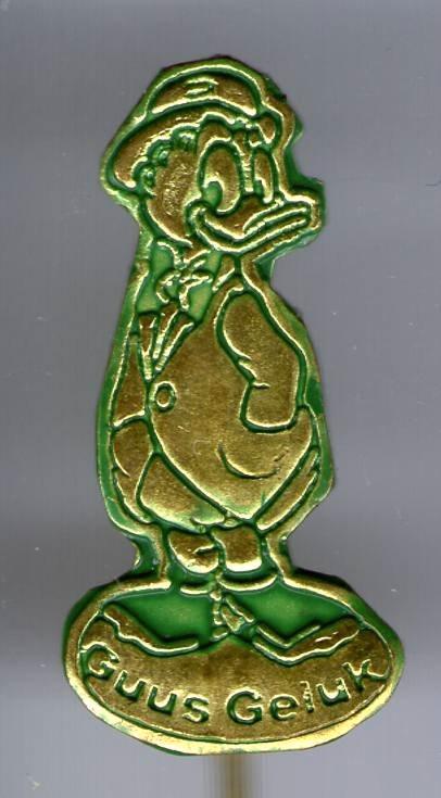 Guus Geluk groen op koper Walt Disney speldjes( R_106a ), Verzamelen, Speldjes, Pins en Buttons, Nieuw, Speldje of Pin, Figuurtje