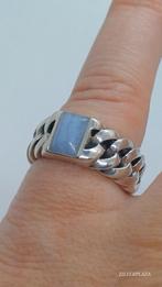 Buddha to Buddha Zilveren Ring Blauwe Agaat Maat 17, Sieraden, Tassen en Uiterlijk, Ringen, Ophalen of Verzenden, Zo goed als nieuw