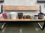 Bloempotten, Tuin en Terras, Bloempotten, Ophalen, Rond, Zo goed als nieuw, Aardewerk