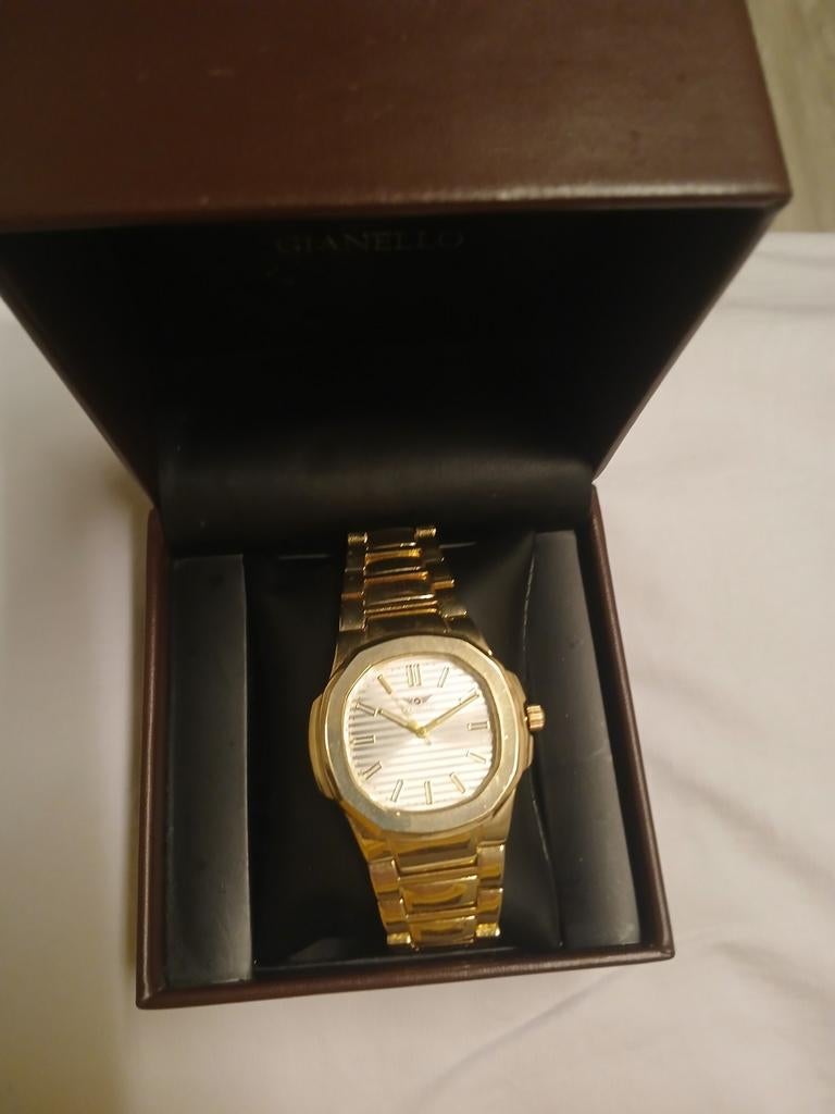 Gianello GNL7938YG Oceanic Link – Goudkleur Horloge Unisex, Ophalen of Verzenden, Staal, Overige merken