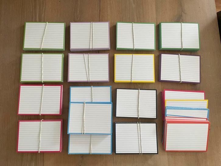 860x FLASHCARDS A6, Diversen, Schoolbenodigdheden, Nieuw, Ophalen of Verzenden