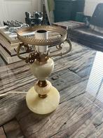 Vintage tafellampje ( messing, onyx ), Ophalen, Mid century, retro, vintage, Hollywood Recency, Art Deco, Minder dan 50 cm