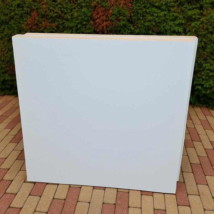 4 MDF-platen 95x90x2 cm wit gegrond — nette staat, Doe-het-zelf en Verbouw, Platen en Panelen, Gebruikt, Overige materialen, 20 tot 50 mm