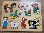 Houten boerderij knopjespuzzel (9 stukjes), Ophalen of Verzenden, Zo goed als nieuw, Van hout, Minder dan 10 stukjes