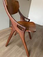 4 Eettafel stoelen van Arne Hovmand Olsen voor Morgens Kold, Huis en Inrichting, Stoelen, Ophalen, Gebruikt, Bruin, Jaren 60 vintage