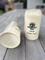 2 stenen bierpullen - 1L, Ophalen of Verzenden, Gebruikt, Overige merken