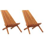2x Terrasstoel tuinstoel stoel hardhout hout GRATIS BEZORGD!, Verzenden, Nieuw, Hout, Inklapbaar