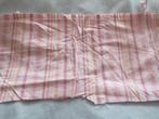 Vintage lapje stof wit met roze en zalmroze strepen, 30 tot 120 cm, 30 tot 200 cm, Gebruikt, Ophalen of Verzenden