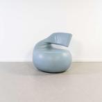 1x Leolux Gisa Fauteuil Draaibaar Lichtblauw – Leer, Huis en Inrichting, Fauteuils, Niet ingevuld, Niet ingevuld, Ophalen of Verzenden
