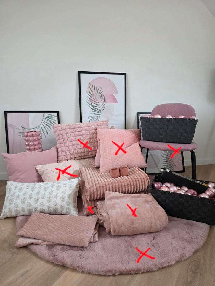 Roze Accessoires Set - Complete Stijl!, Huis en Inrichting, Woonaccessoires | Overige, Zo goed als nieuw, Ophalen of Verzenden