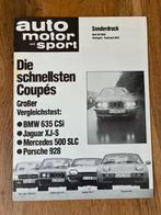 BMW 6-serie E24 roadtest overdruk brochure SLC Porsche 928, Boeken, Verzenden, Zo goed als nieuw, BMW