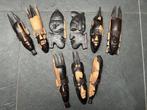 Houtsnijwerk maskers 9 stuks handwerk oosters massief, Antiek en Kunst, Ophalen of Verzenden