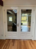 Openslaande binnendeuren met glas, Doe-het-zelf en Verbouw, Deuren en Horren, Ophalen, Gebruikt, 80 tot 100 cm, Binnendeur