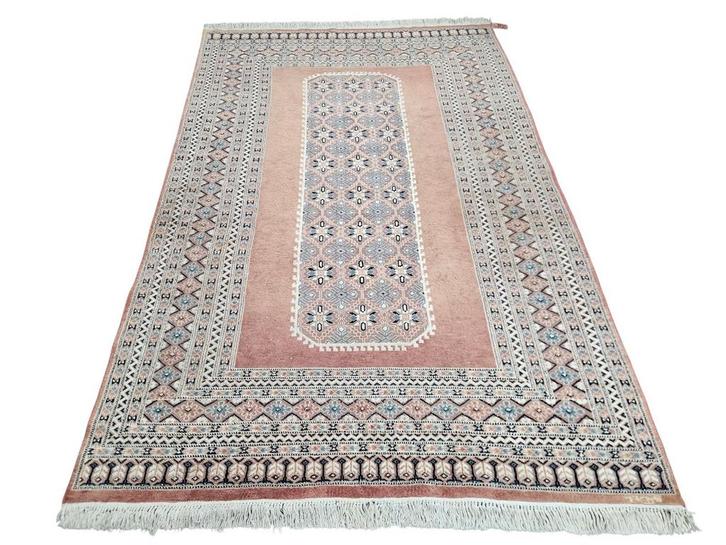 Handgeknoopt Perzisch wol Jaldar tapijt soft pink 153x240cm, Huis en Inrichting, Stoffering | Tapijten en Kleden, Gebruikt, 150 tot 200 cm