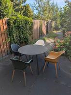 Tuinset met gekleurde stoelen, 4 zitplaatsen, Kunststof, Gebruikt, Ophalen of Verzenden