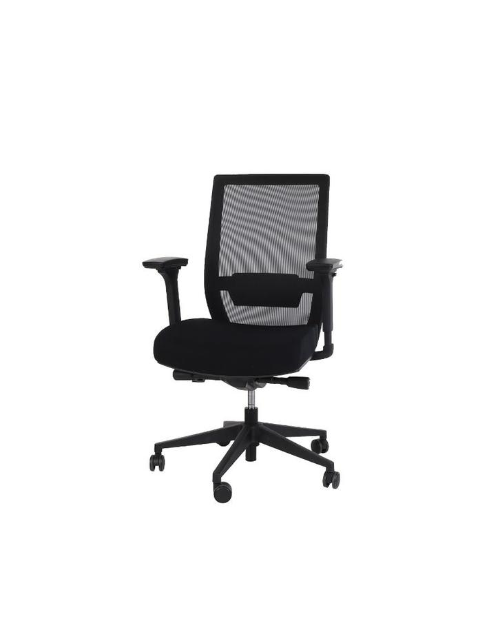 Bureaustoel C02 - Ergonomisch - Zwart (EN-1335 + NPR 1813), Huis en Inrichting, Bureaustoelen, Nieuw, Bureaustoel, Zwart, Ergonomisch