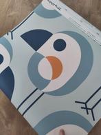 Retro birds behang lichtblauw van happywall nieuw!, Ophalen of Verzenden, Minder dan 10 m²
