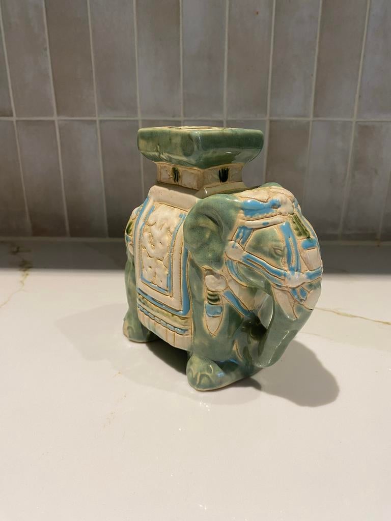 Keramieken Olifant - Decoratief Beeld, Ophalen of Verzenden, Zo goed als nieuw, Dier